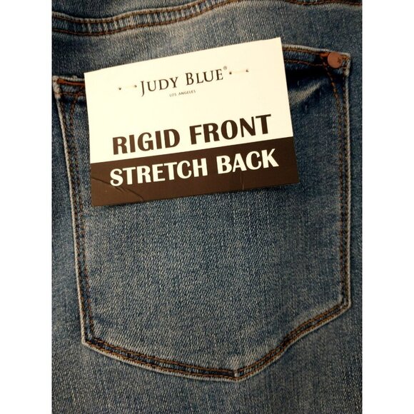 JUDY BLUE Jeans Mid Rise Boyfriend Rigid Magic Released Hem Women's - 18W NWT - Picture 6 of 9